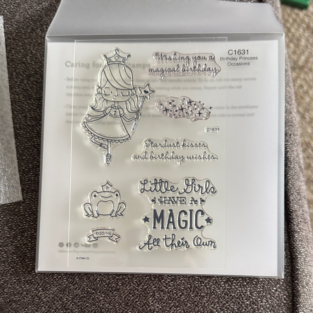 Birthday Princess Occasions Home Design Stamps - Black